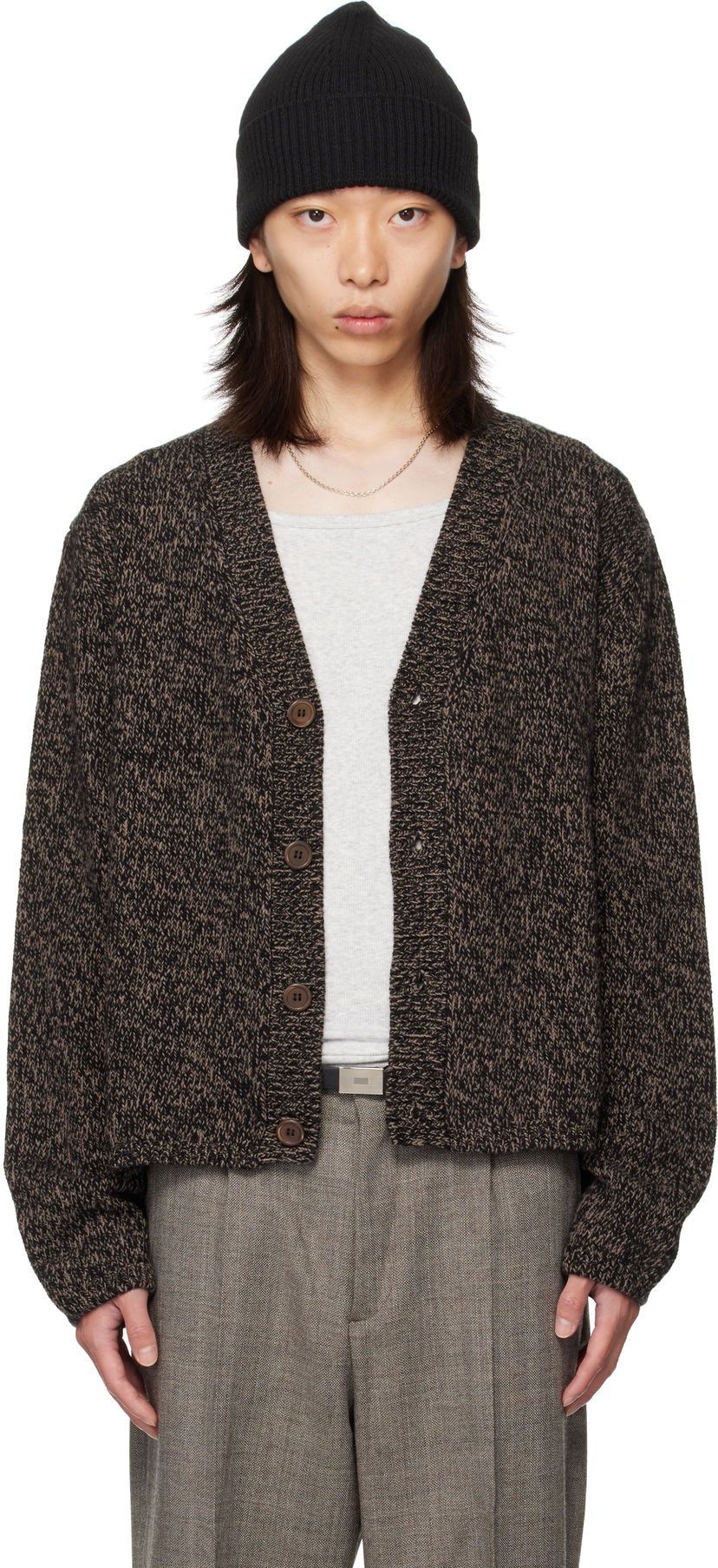 Villapaita OUR LEGACY OUR LEGACY Academy Knit Cardigan Ruskea | M4253AB