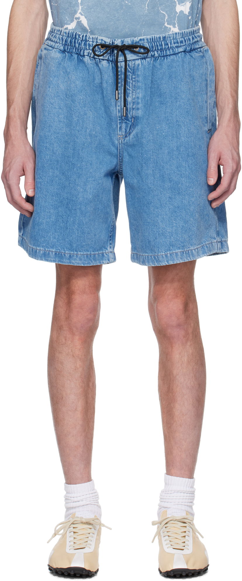 Shortsit BOSS Faded Denim Shorts Sininen | 50537804