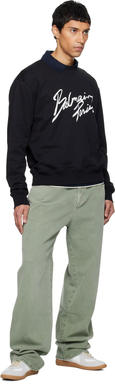 Jeans Balmain Loose Jeans Vihreä | FH1ML135DF83, 3