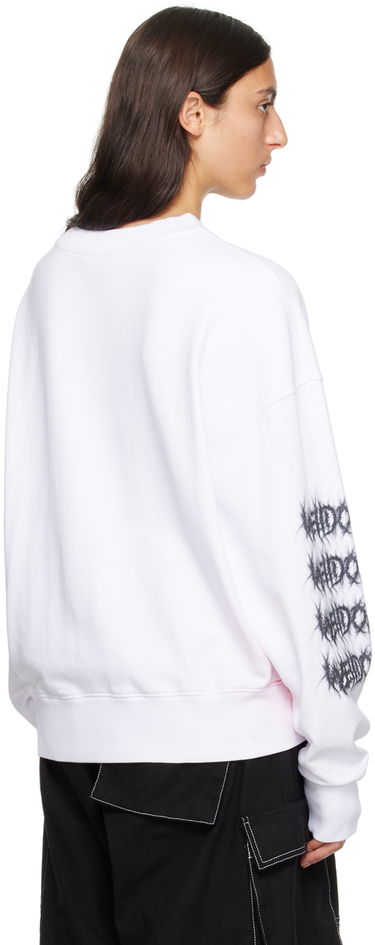Villapaita We11done Printed Sweatshirt Valkoinen | WD-TS3-23-710-U-WH, 2