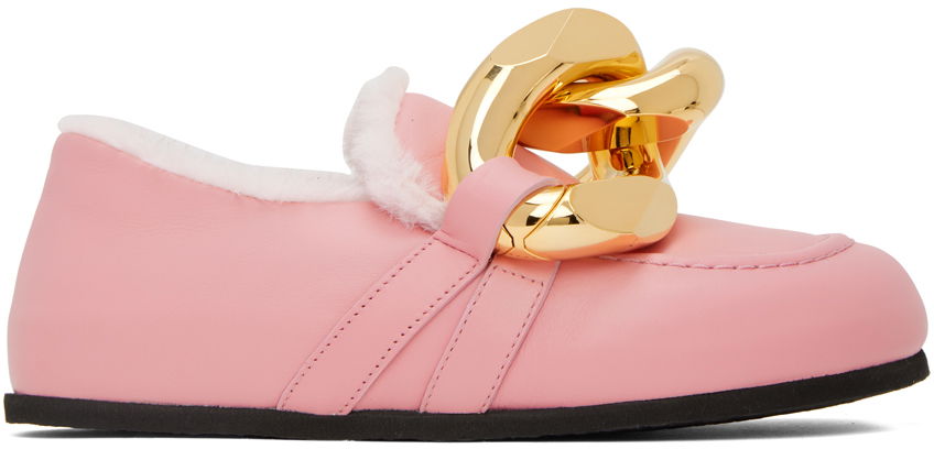 Tennarit ja kengät JW Anderson JW Anderson Shearling Chain Loafers Vaaleanpunainen | ANW39000C, 0
