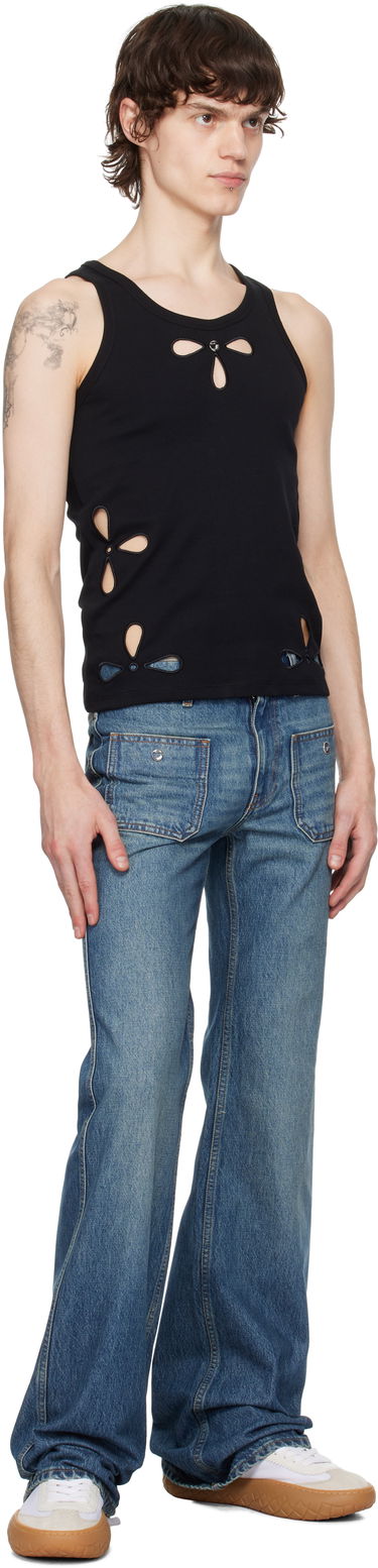 Tankkitoppi Coperni Coperni Petal Embroidered Tank Top Musta | COPJS123F5012MEN, 3