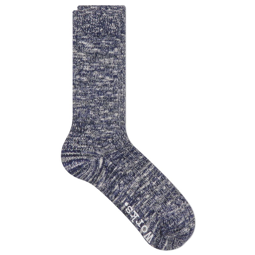 Sukat Universal Works Slub Socks, Size Medium Sininen | 23771-NVY