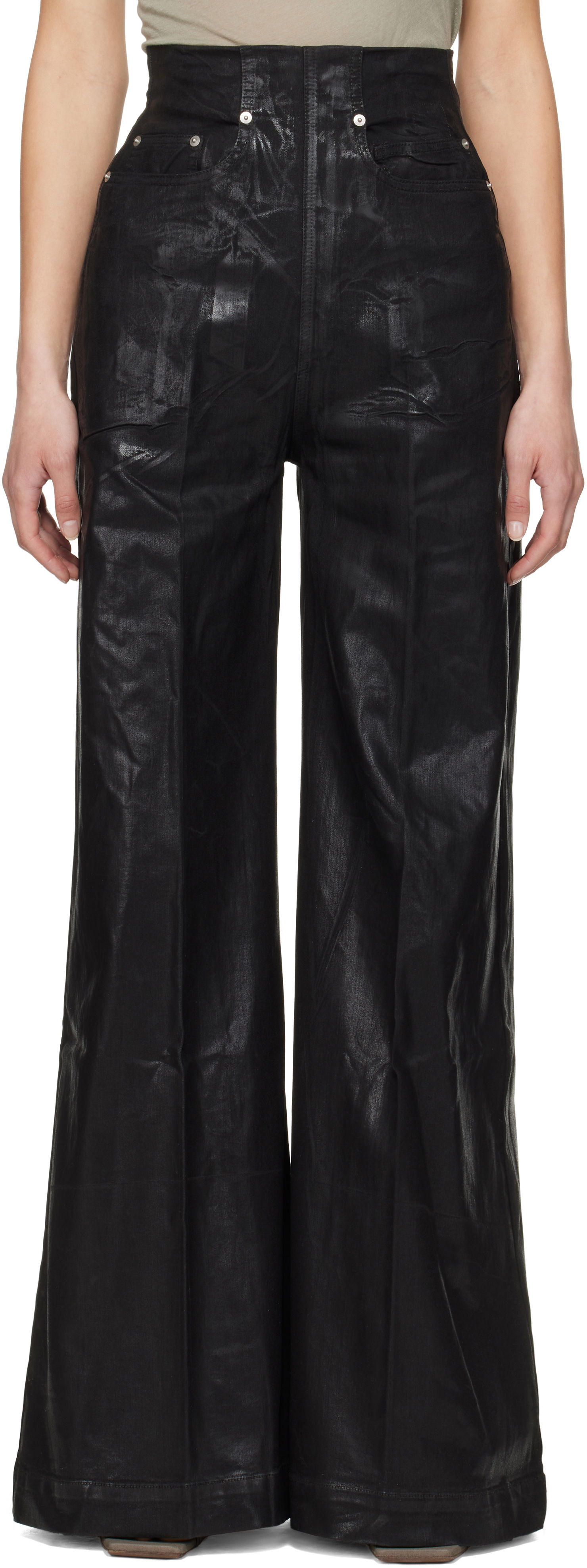 Housut Rick Owens Rick Owens DRKSHDW Hollywood Dirt Cooper Flare Jeans Musta | DS01E3303 SCF, 0