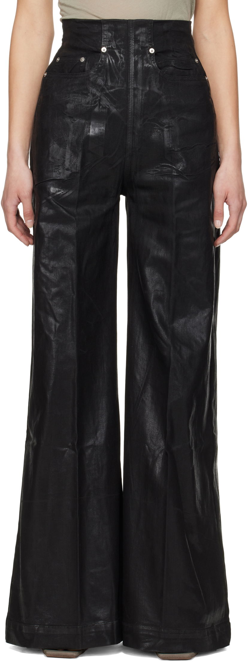 Housut Rick Owens Rick Owens DRKSHDW Hollywood Dirt Cooper Flare Jeans Musta | DS01E3303 SCF