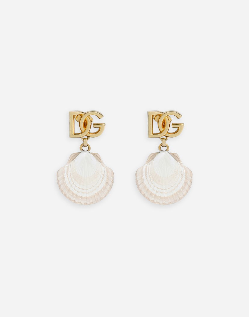 Korvakorut Dolce & Gabbana Gold-tone Shell Dangle Earrings Metallinen | WEQ6A1W1111ZOO00