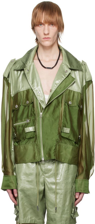 Takki Feng Chen Wang Feng Chen Wang Paneled Jacket Vihreä | FMS15JK26, 0