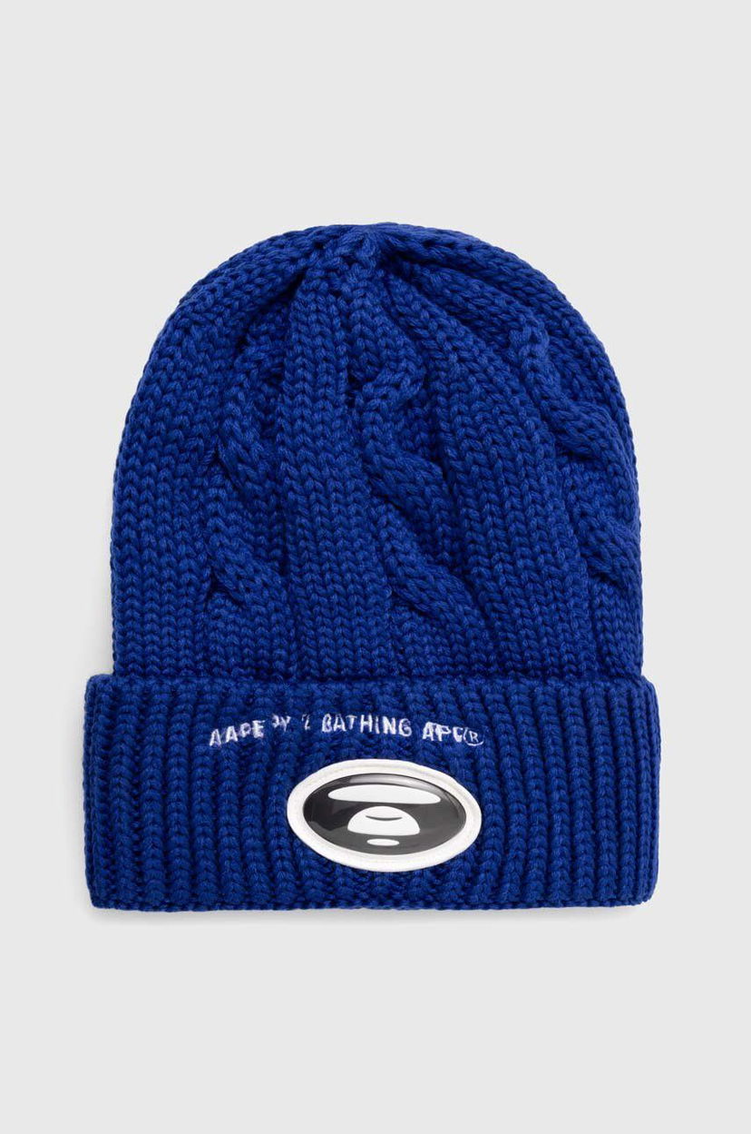 Pipo AAPE by A Bathing Ape AAPE Cable Knit Beanie Sininen | AHT5236