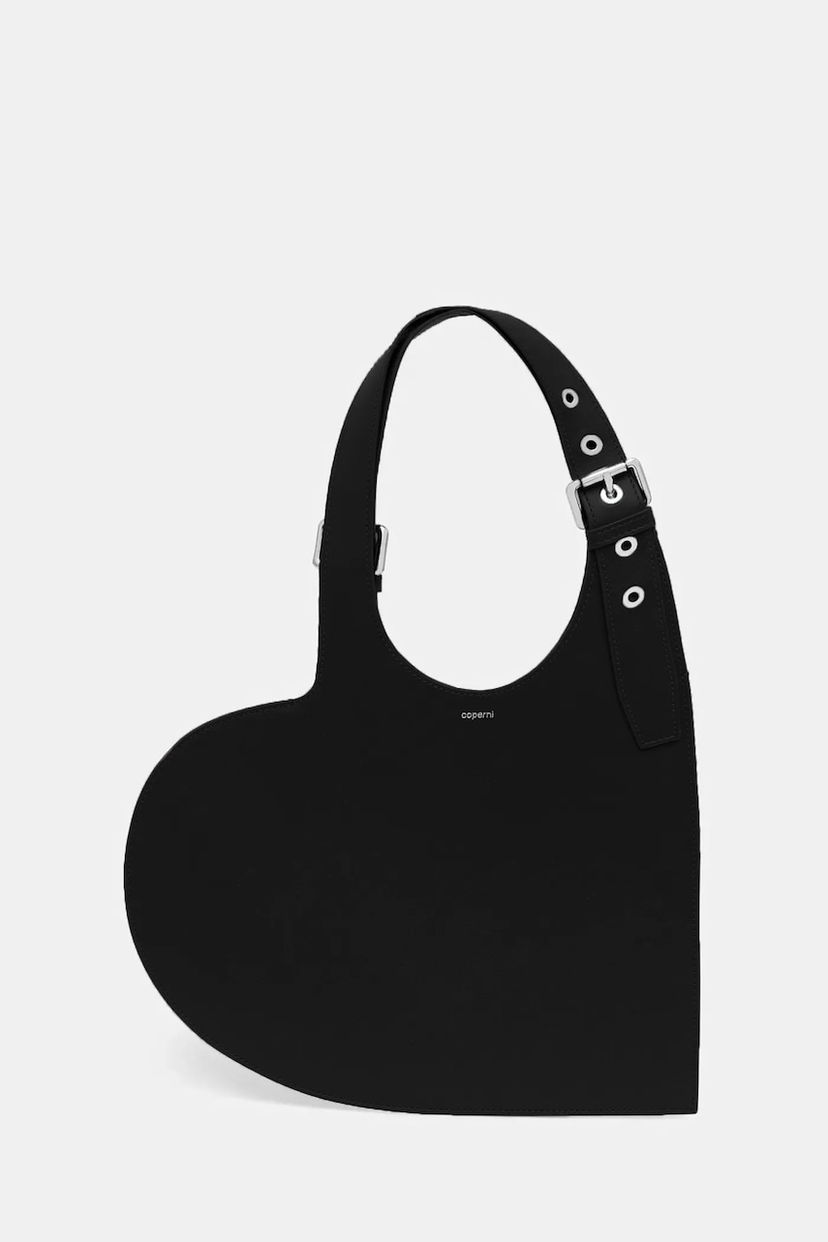 Kangaskassi Coperni Coperni Belt Heart Tote Bag Musta | COPBA112F6062