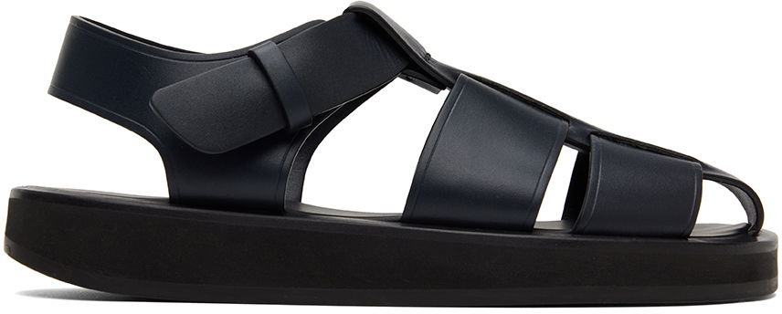 Asusteet The Row The Row Fisherman Flat Sandals Tummansininen | F1203-SVL74, 0