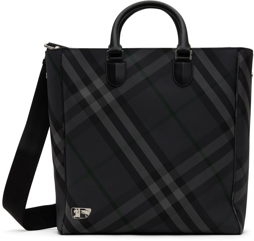 Kangaskassi Burberry Grid Check Tote Bag Harmaa | 8097355