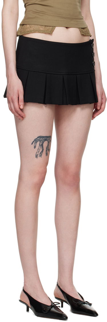 Hame GUIZIO Guizio Pleated Miniskirt Musta | H23304W030, 4
