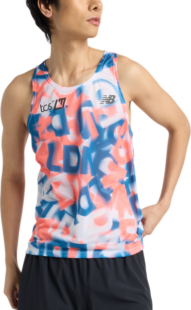 Tankkitoppi New Balance London Edition Printed Running Singlet Monivärinen | mt51297d-mlt, 0