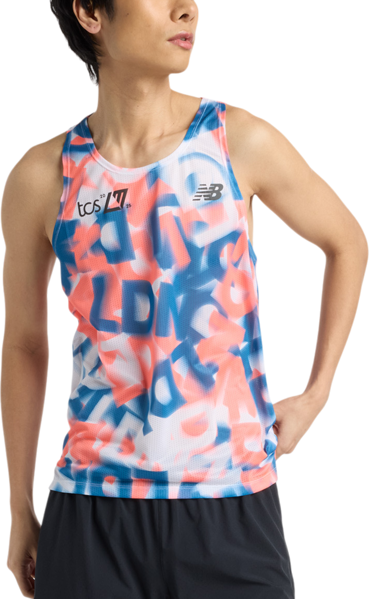 Tankkitoppi New Balance London Edition Printed Running Singlet Monivärinen | mt51297d-mlt, 0