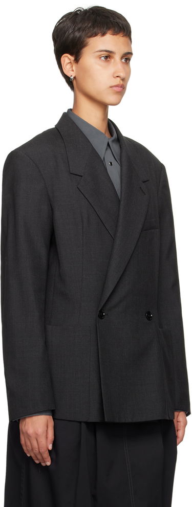 Takki LEMAIRE Soft Tailored Double-Breasted Blazer Musta | JA1017 LF414, 1