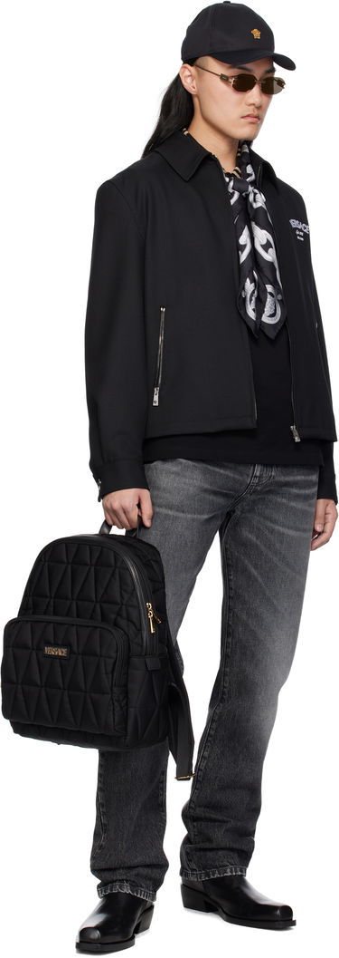 Reppu Versace Versace Myth Quilted Backpack Musta | 1018355_1A13686, 3