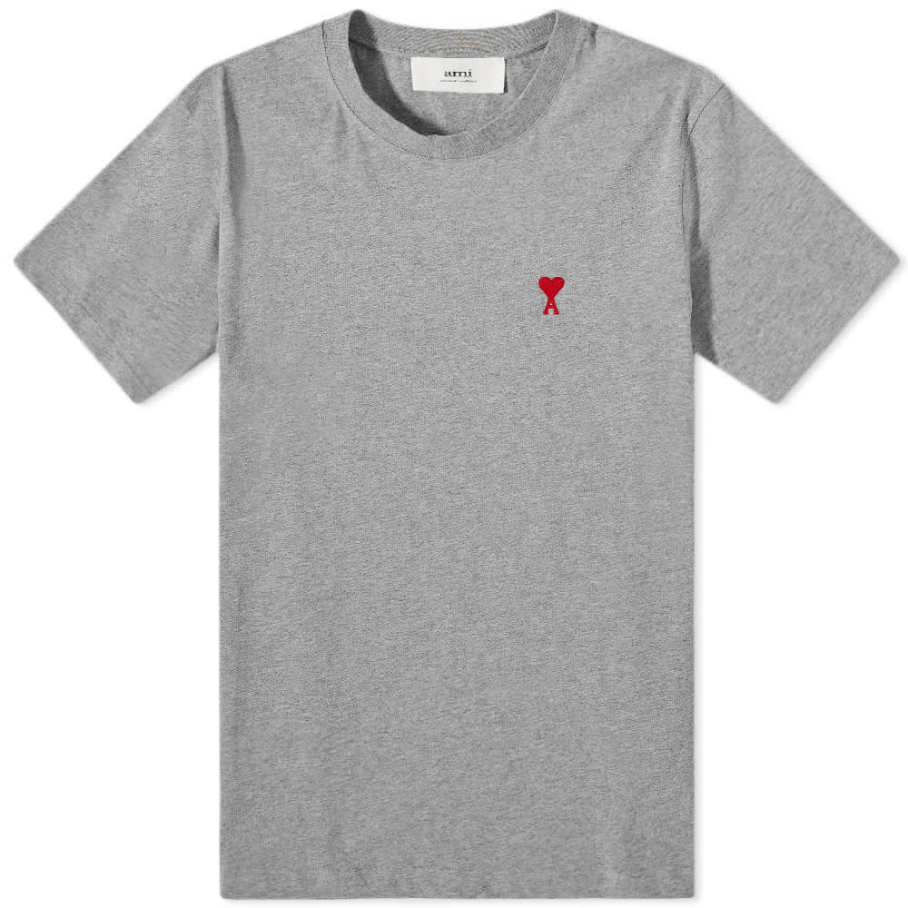 T-paita AMI Small A Heart Tee Harmaa | BFUTS001-724-055, 0