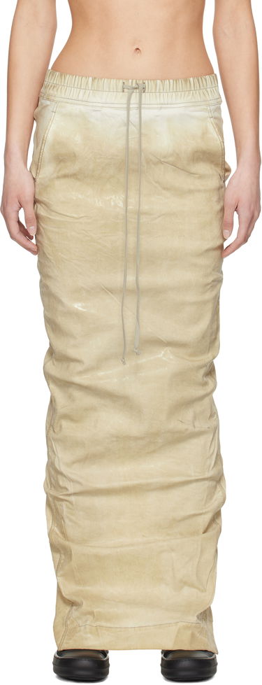 Hame Rick Owens Rick Owens DRKSHDW Hollywood Pull On Pillar Denim Maxi Skirt Beige | DS01E3332 SCF, 0