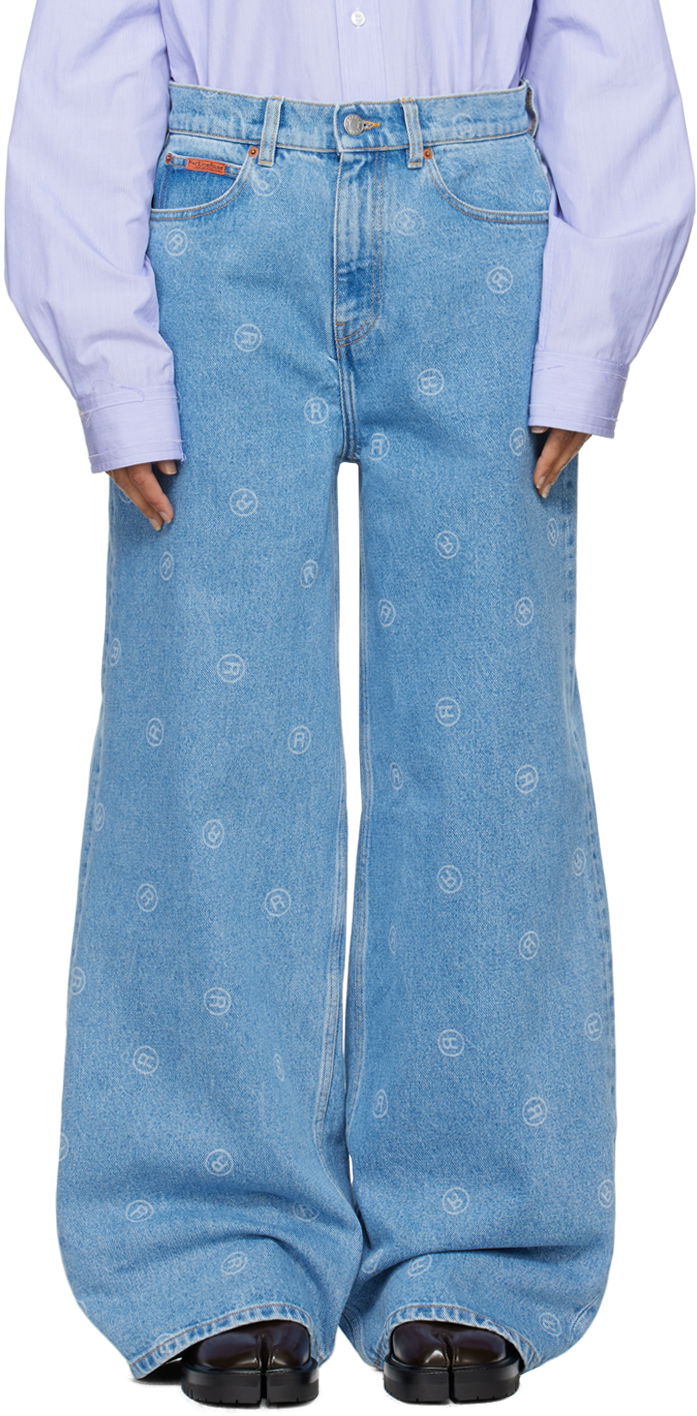 Jeans Martine Rose Wide Leg Jeans Sininen | 225WD05508