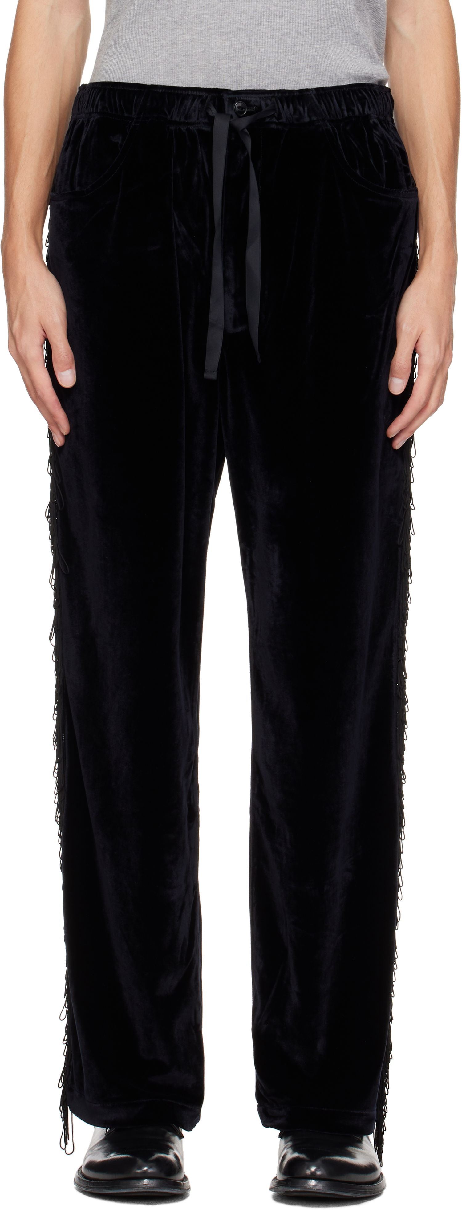 Verryttelyhousut Needles Fringe String Track Pants Musta | PU233, 0