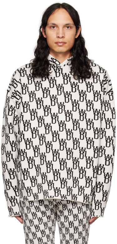 Villapaita We11done We11done Graphic Print Hoodie Valkoinen | WD-KT3-22-628-U-IV, 0