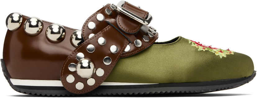 Mekko Chopova Lowena Chopova Lowena Spur Strap Mary Jane Ballerina Flats Vihreä | 8404