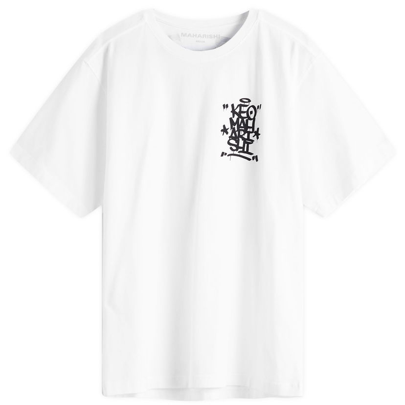 T-paita Maharishi Maharishi Keo Graphic T-Shirt, Size Large Valkoinen | 1465-WHT
