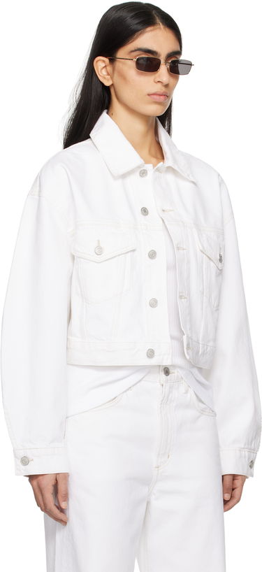 Takki AGOLDE AGOLDE Palmer Cropped Denim Jacket Valkoinen | A5047-1183, 1