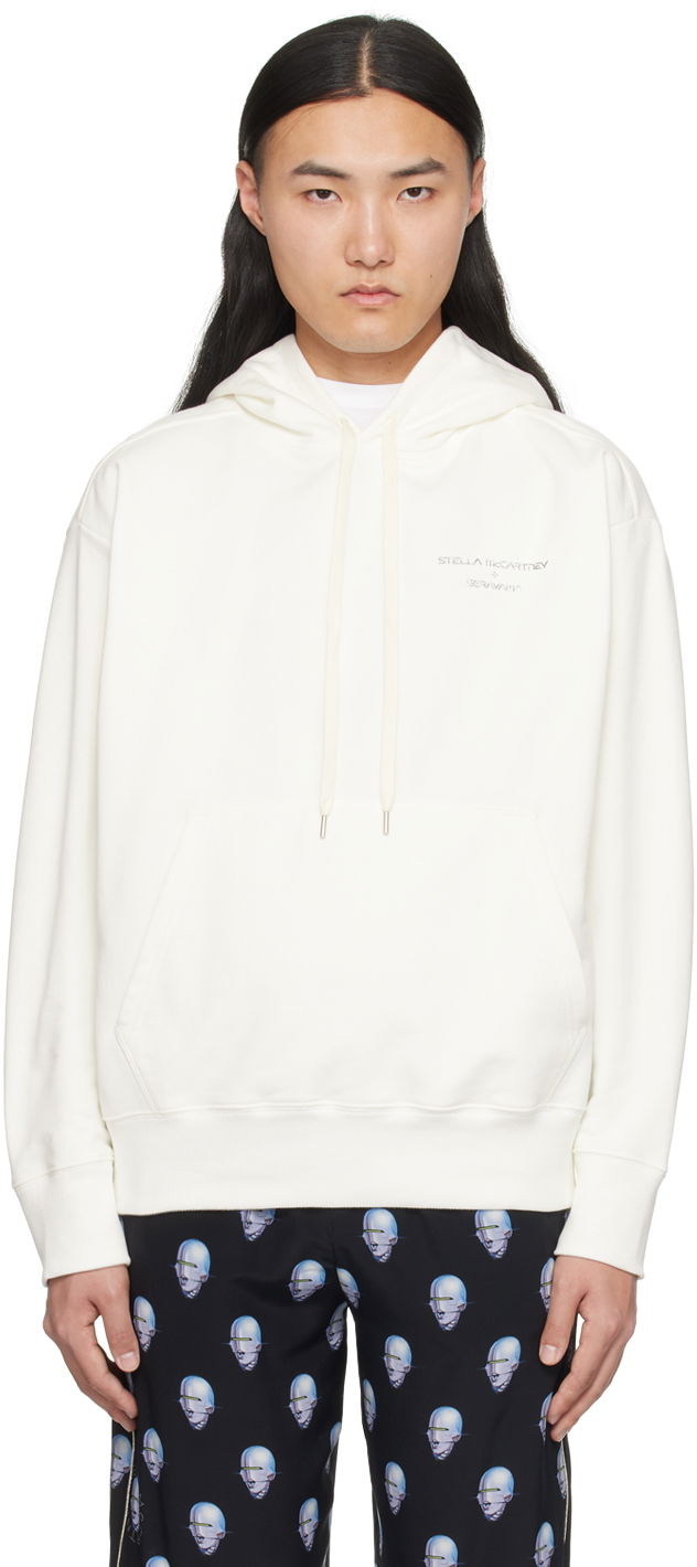 Huppari Stella McCartney Stella McCartney Printed Hoodie Valkoinen | 6018463SPY76