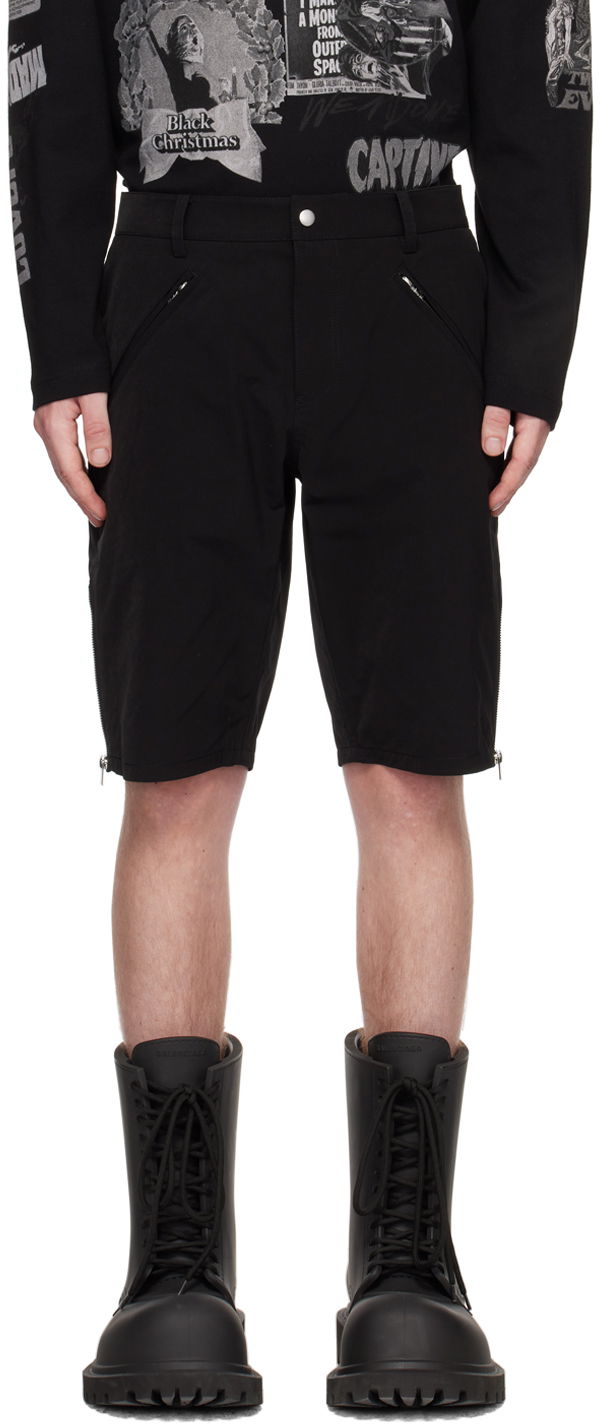 Shortsit We11done We11done Biker Shorts Musta | WD-PT1-23-072-M-BK
