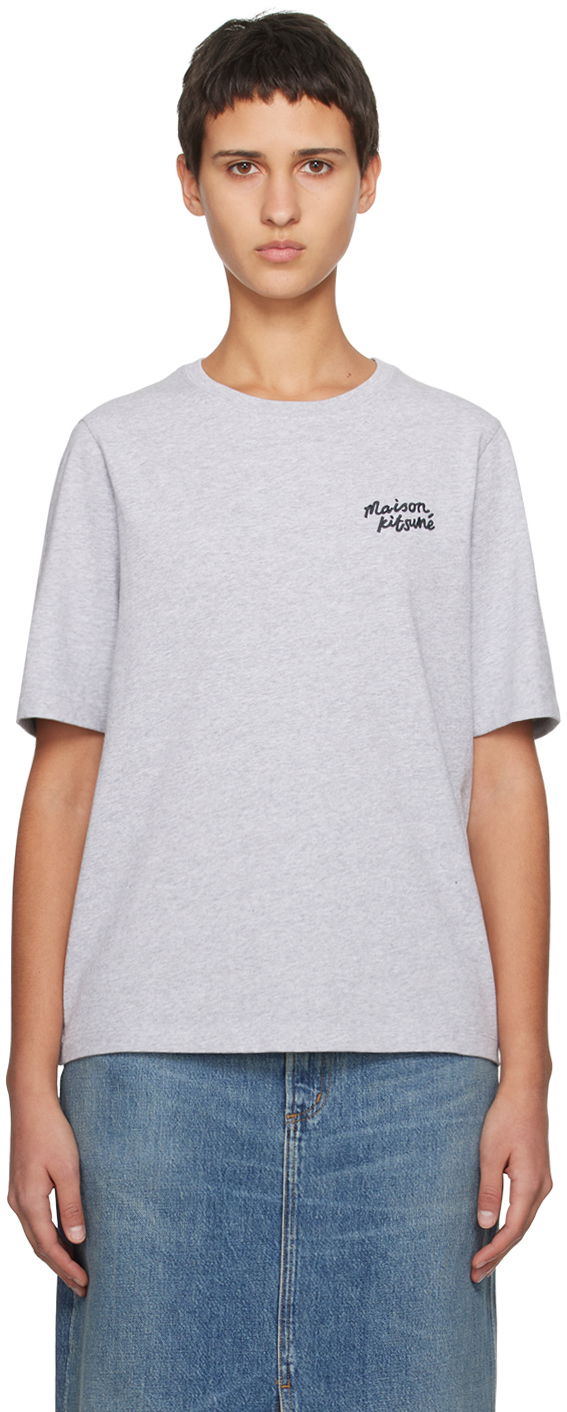 T-paita MAISON KITSUNÉ Handwriting T-Shirt Valkoinen | MW00126KJ0119