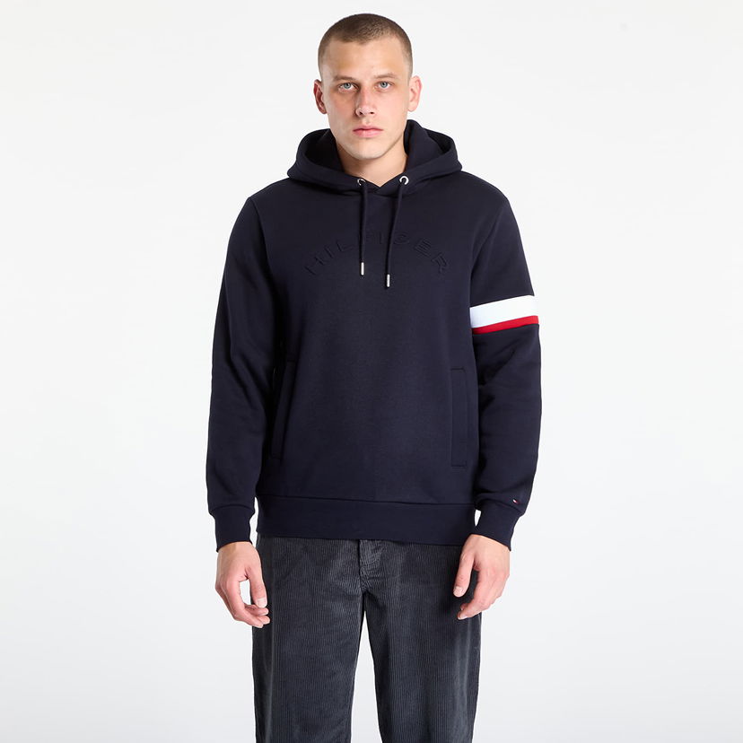 Huppari Tommy Hilfiger Sweatshirt Rwb Insert Hoodie Desert Sky Tummansininen | MW0MW40479-DW5