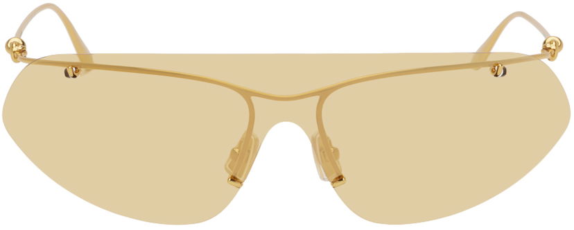 Aurinkolasit Bottega Veneta Knot Sunglasses Keltainen | BV1272S