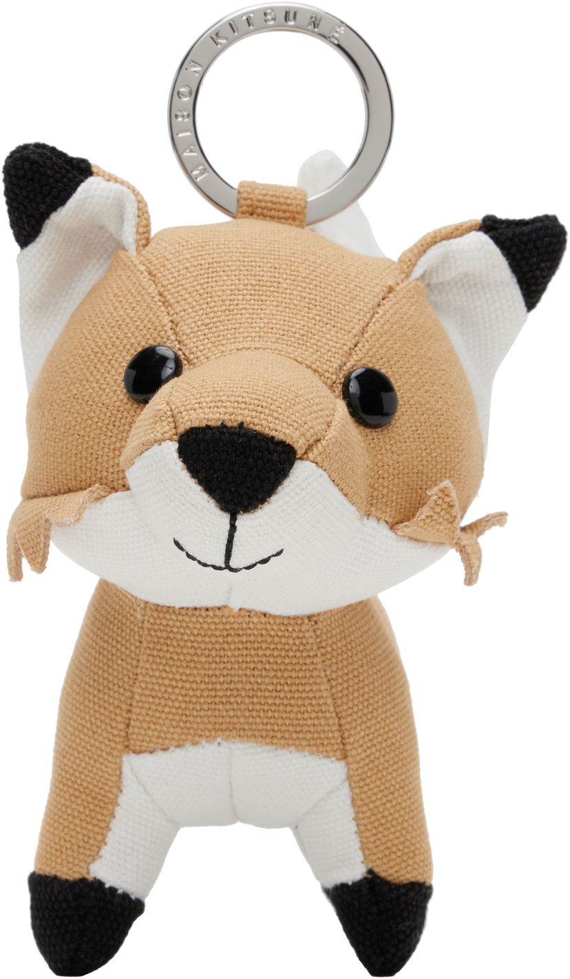 Avaimenperät MAISON KITSUNÉ Maison Kitsuné Fox Bag Charm Keychain Beige | OW06906WW0107
