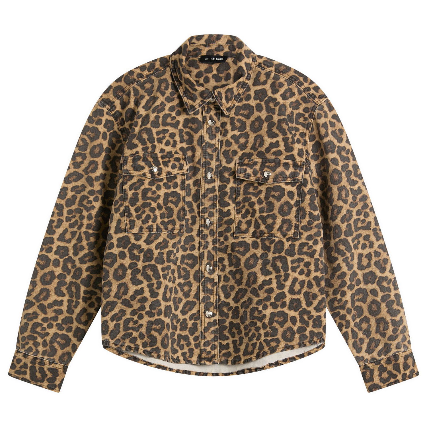 Paita Anine Bing Paxton Leopard Shirt Ruskea | A-07-12096-MTL59, 1