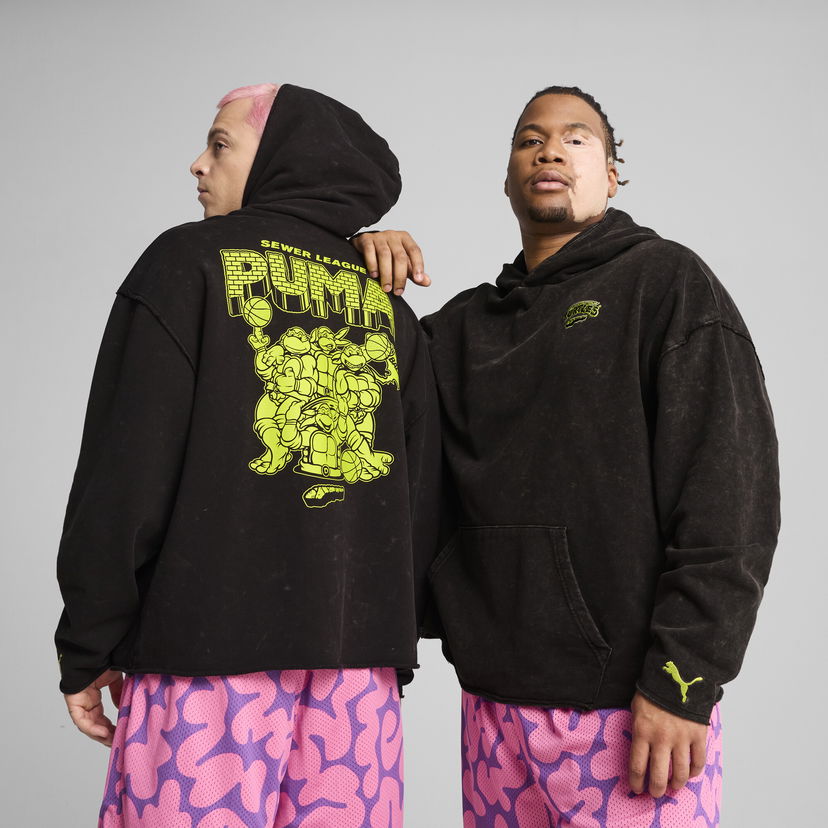 Huppari Puma PUMA x TMNT Basketball Hoodie Musta | 630927_01