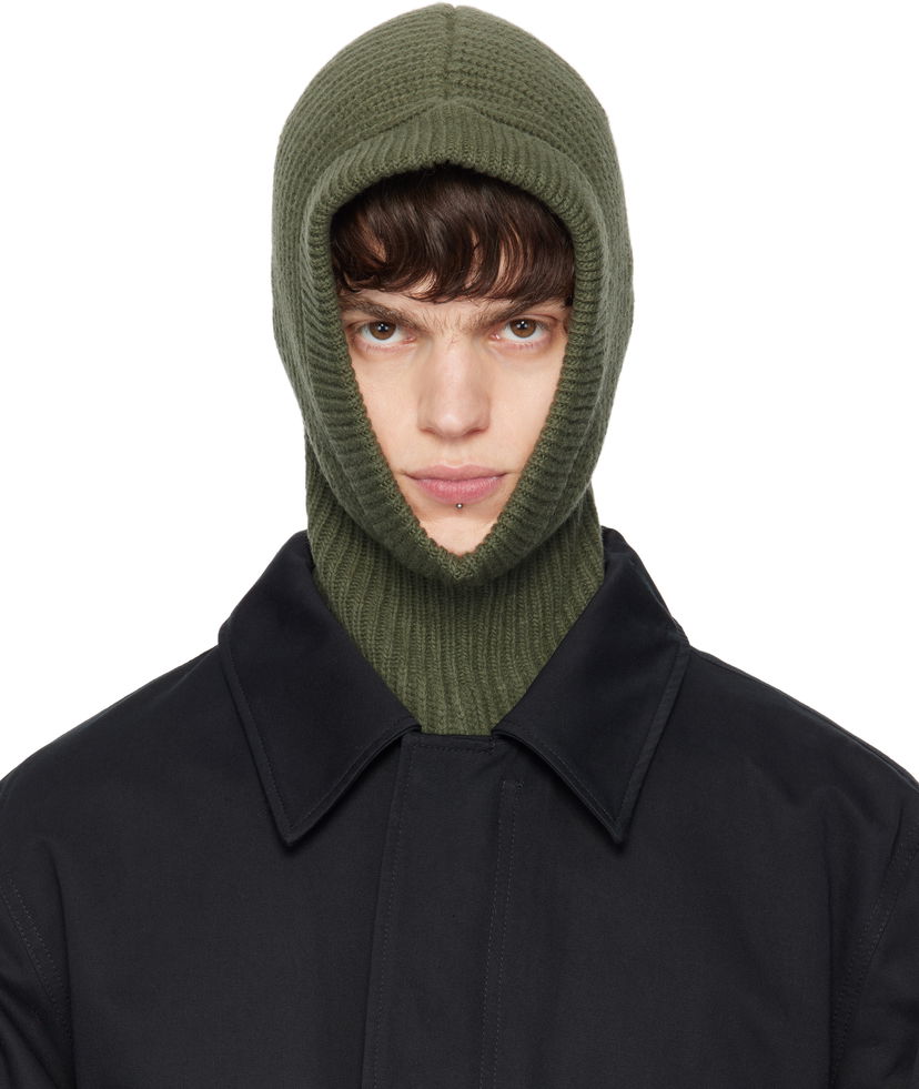 Pipo LEMAIRE Lemaire Lambswool Hooded Balaclava Vihreä | AC1147 LK1026