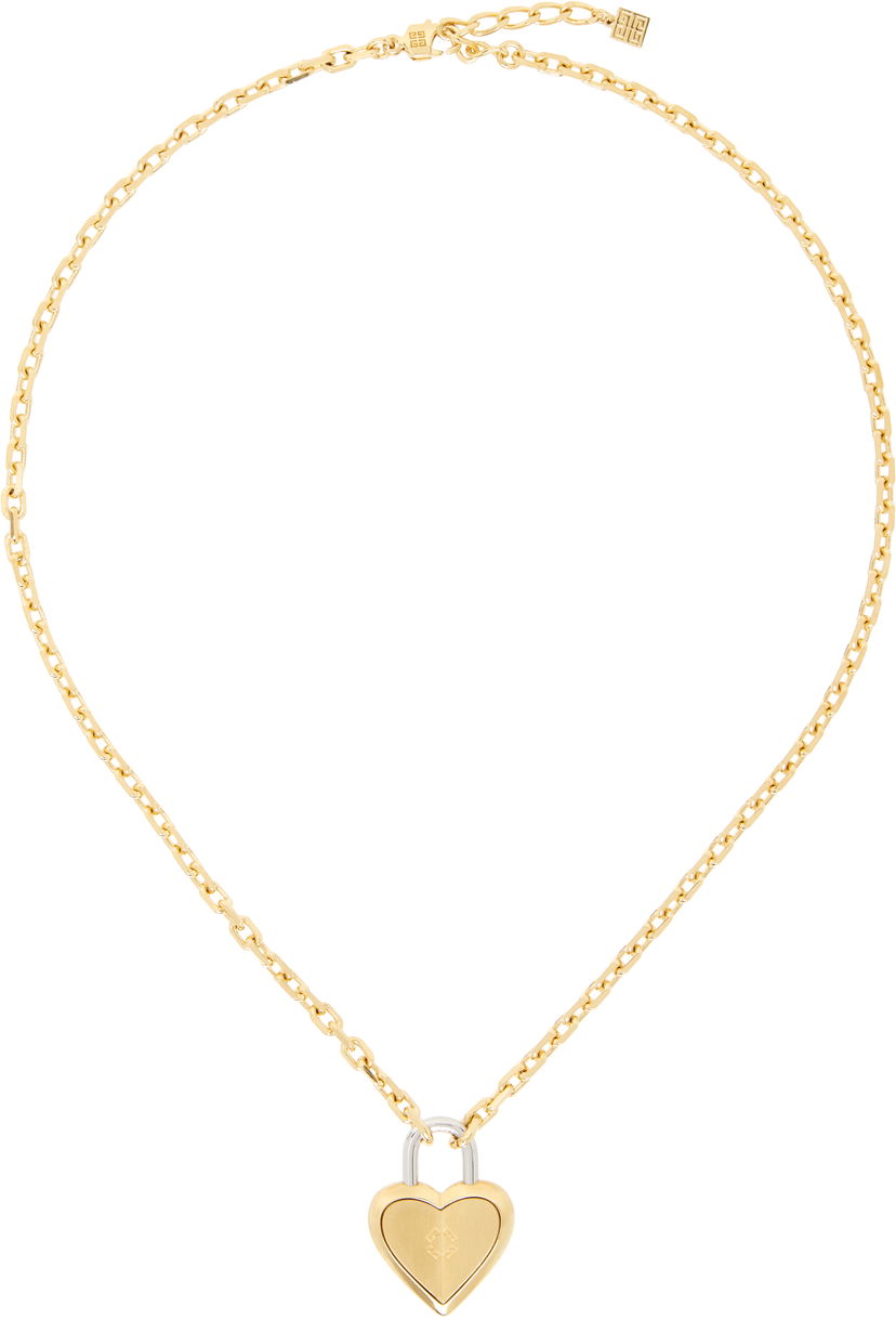 Kaulakoru Givenchy Givenchy Heart Lock Pendant Necklace Metallinen | BF00RJF003711