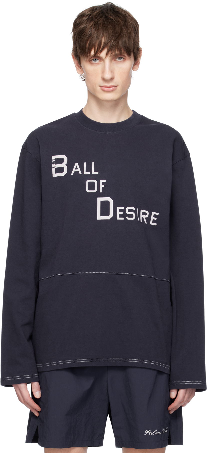 T-paita Palmes Palmes Desire Tennis T-Shirt Tummansininen | P15-0032-660