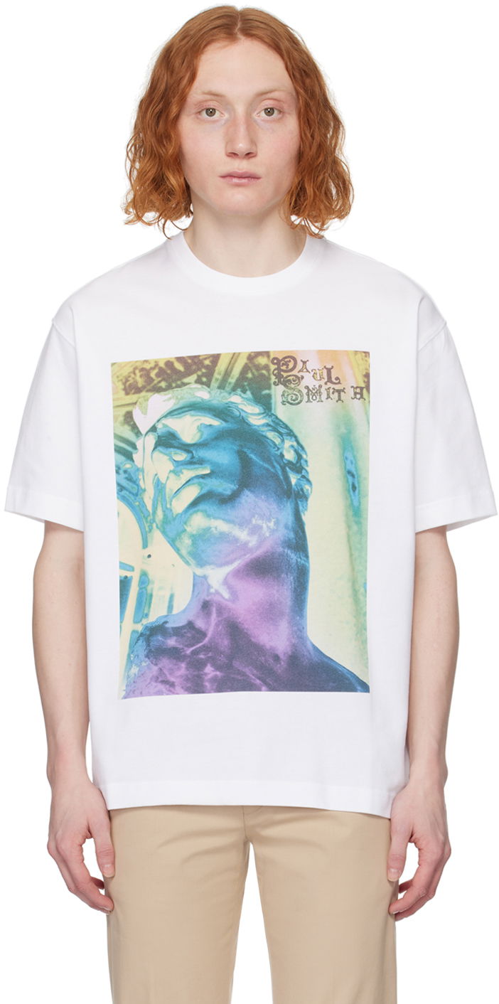 T-paita Paul Smith Paul Smith St Sebastian Graphic T-Shirt Valkoinen | M1R-110Y-MP4276-01