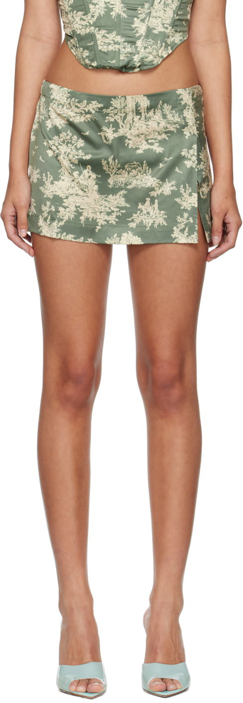 Hame Miaou Miaou Micro Mini Toile Skirt Vihreä | 4012SS2MST