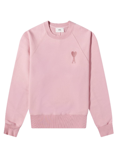 Huppari AMI Tonal Heart Crew Sweat Vaaleanpunainen | USW002-747655