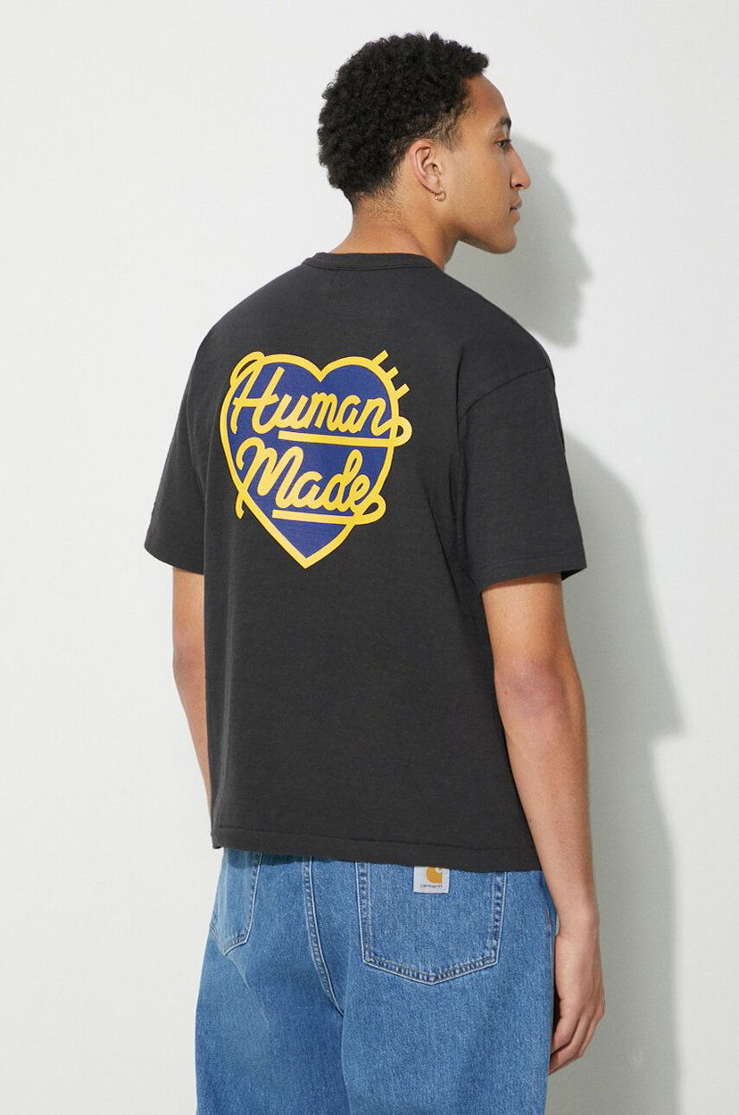 T-paita Human Made Heart Badge Graphic T-Shirt Musta | HM27CS002