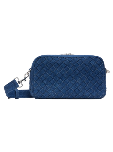 Olkalaukku Bottega Veneta Small Intreccio Bag Tummansininen | 755353 V2ZK1