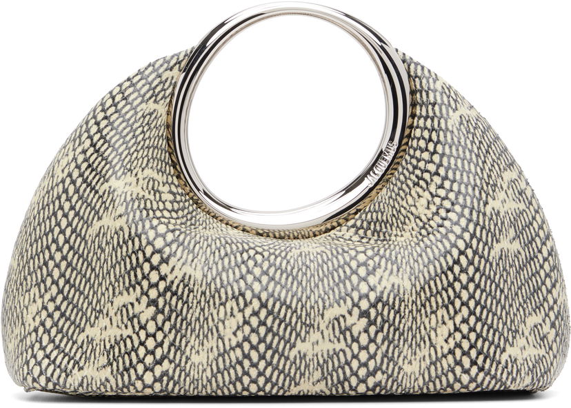 Käsilaukku Jacquemus Jacquemus 'The small Calino' Snakeskin Hobo Bag Beige | 25E241BA395-3233