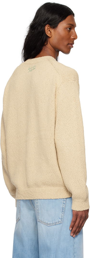 Villapaita MAISON KITSUNÉ Maison Kitsuné Abstract Daisy Intarsia Sweater Beige | OM00811KT1138, 2
