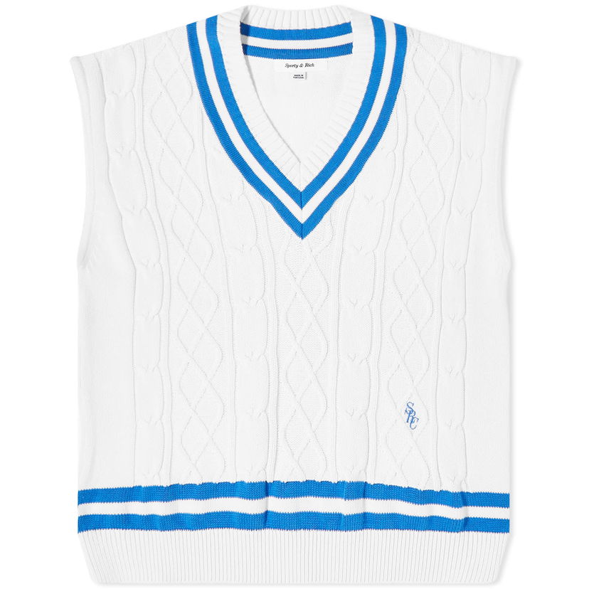 Liivi Sporty & Rich Sporty & Rich Cable Knit Vest Valkoinen | WS891WH