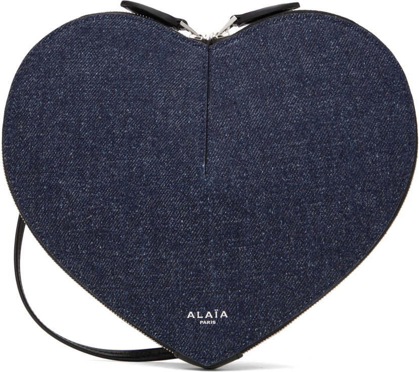 Käsilaukku Alaïa ALAÏA 'Le Coeur' Denim Heart Bag Sininen | AA1P003CA284
