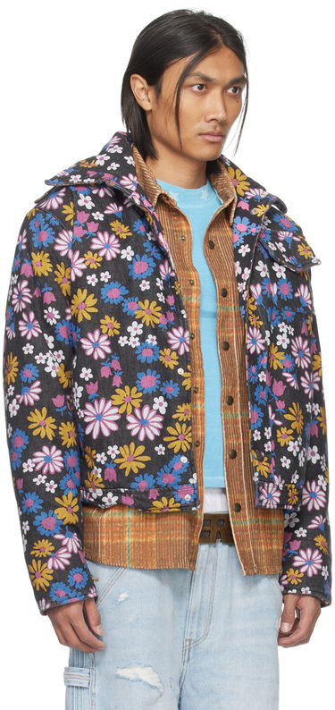 Takki ERL Floral Print Denim Jacket Monivärinen | ERL07J002, 4