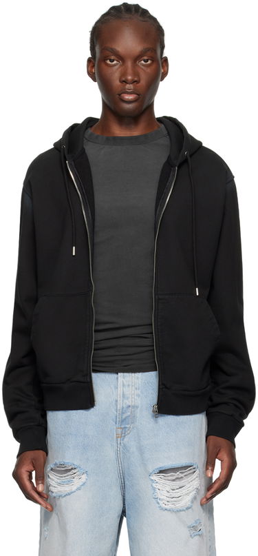 Huppari We11done We11done Zip Hoodie Musta | WD-TJ2-24-812-U-BK, 0